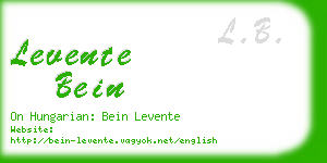 levente bein business card